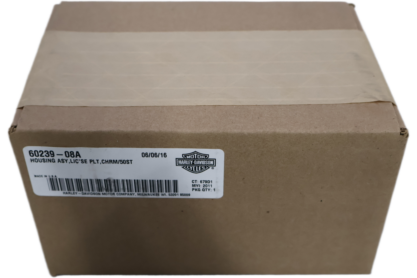 60239-08A NEW OEM 2008-2011 HARLEY-DAVIDSON FXCW/C SOFTAIL ROCKER LICENSE PLATE LIGHT