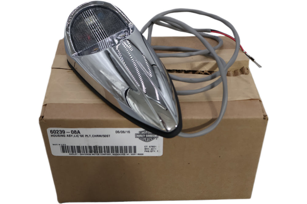 60239-08A NEW OEM 2008-2011 HARLEY-DAVIDSON FXCW/C SOFTAIL ROCKER LICENSE PLATE LIGHT