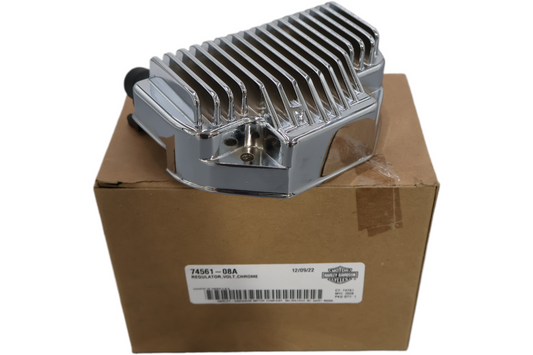 74561-08A NEW OEM 2008-2017 HARLEY-DAVIDSON FXD DYNA VOLTAGE REGULATOR CHROME