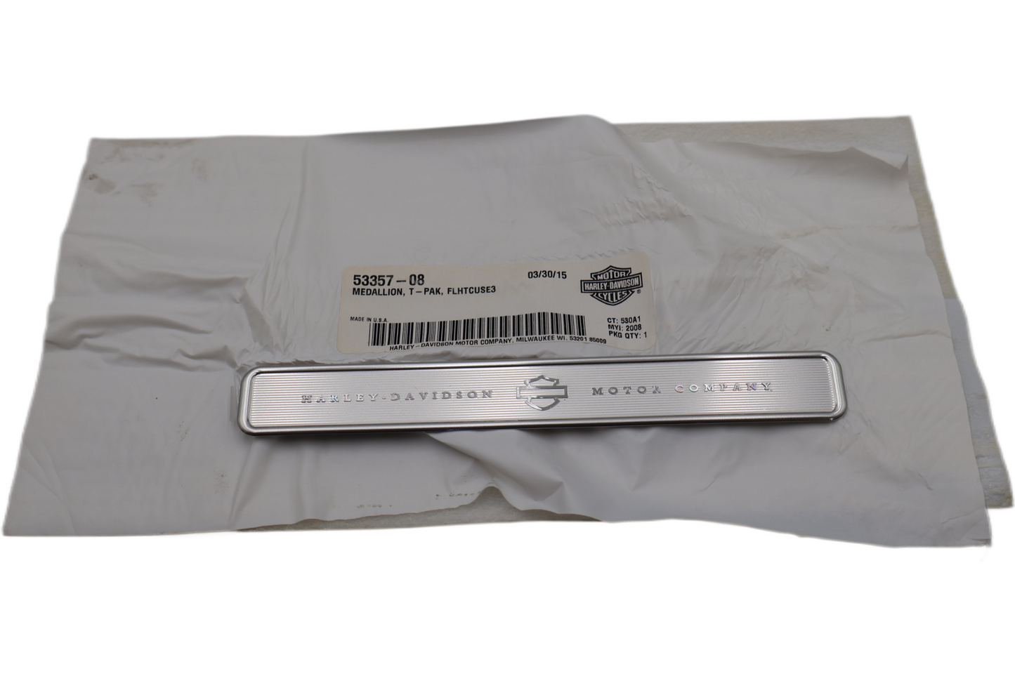 53357-08 NEW OEM 1998-2013 HARLEY-DAVIDSON TOURING CVO TOUR PACK LID INSERT TRIM