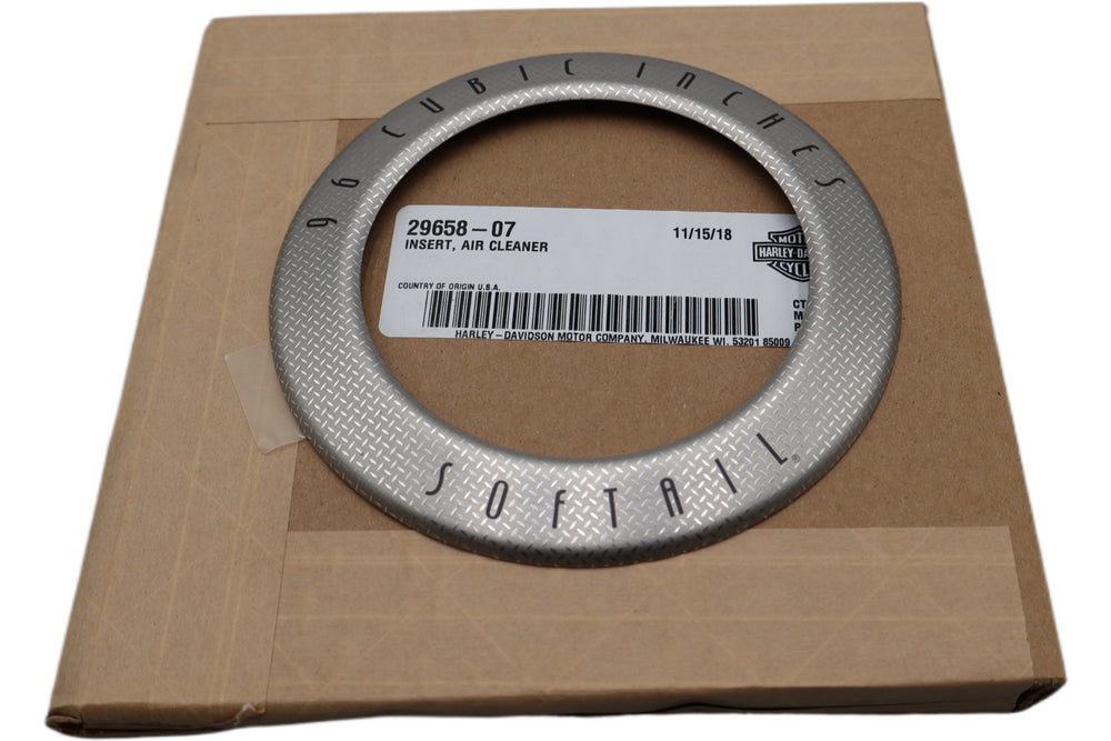 29658-07 NEW OEM 2007-2015 HARLEY-DAVIDSON SOFTAIL 96CI AIR CLEANER TRIM INSERT