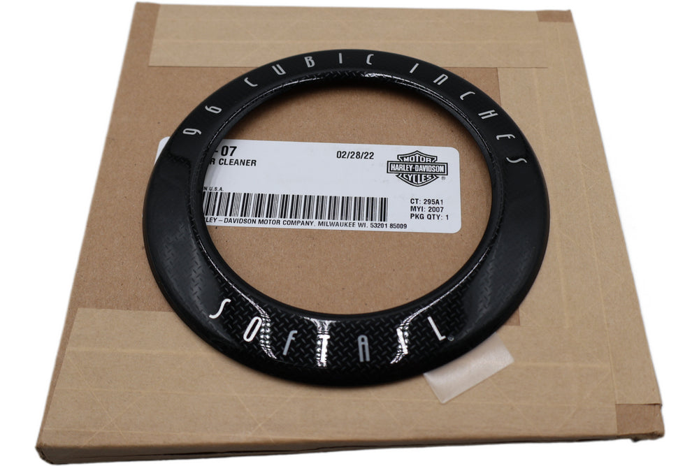 29660-07 NEW OEM 2007-2015 HARLEY-DAVIDSON SOFTAIL 96CI AIR CLEANER INSERT GLOSS BLACK