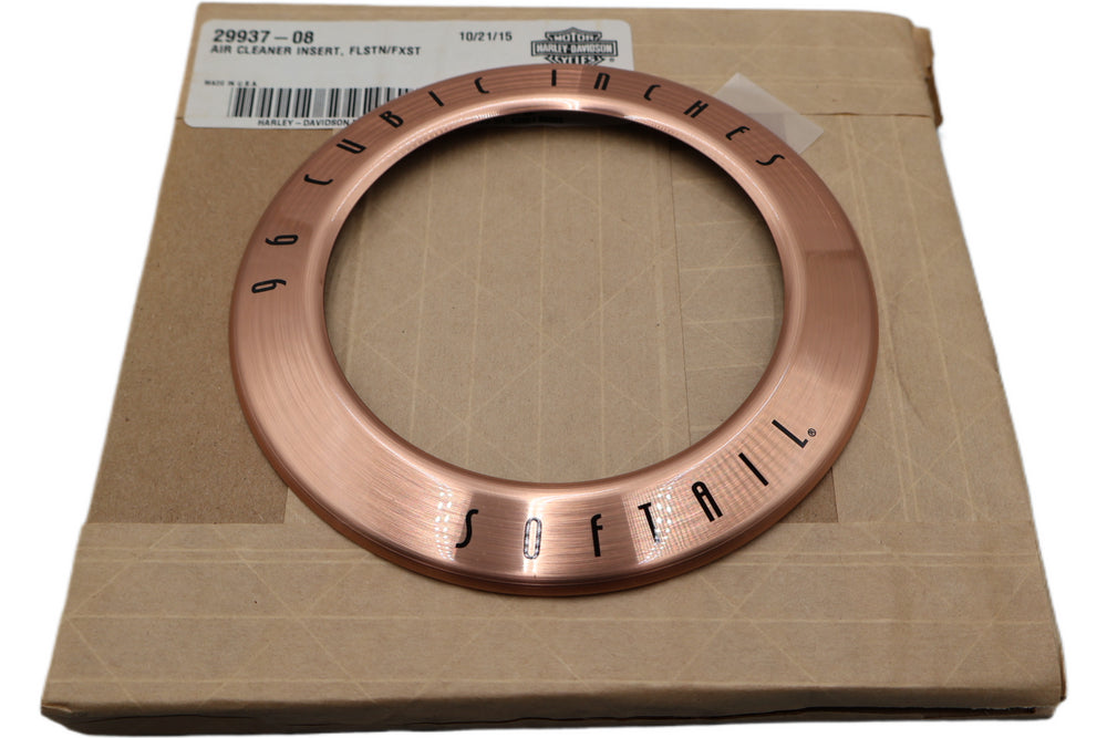 29937-08 NEW OEM 2008 HARLEY-DAVIDSON FLSTN FXST SOFTAIL 105TH ANV AIR CLEANER TRIM