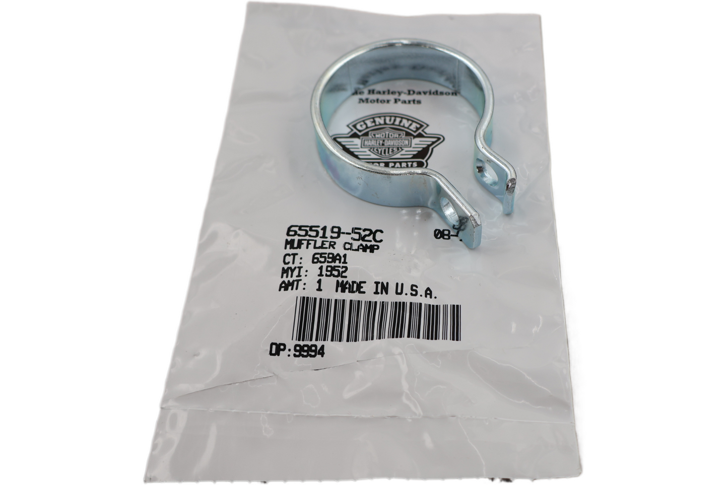 65519-52C NEW OEM 1954-2006 HARLEY-DAVIDSON SOFTAIL DYNA TOURING MUFFLER CLAMP