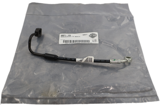 46871-12A NEW OEM 2012-2017 HARLEY-DAVIDSON FXD DYNA REAR BRAKELINE HCU-TO-MSTR C