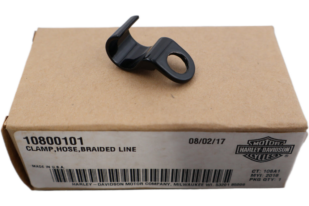 10800101 NEW OEM 2016-2017 HARLEY-DAVIDSON BREAKOUT FATBOY HOSE CLAMP BRAIDED