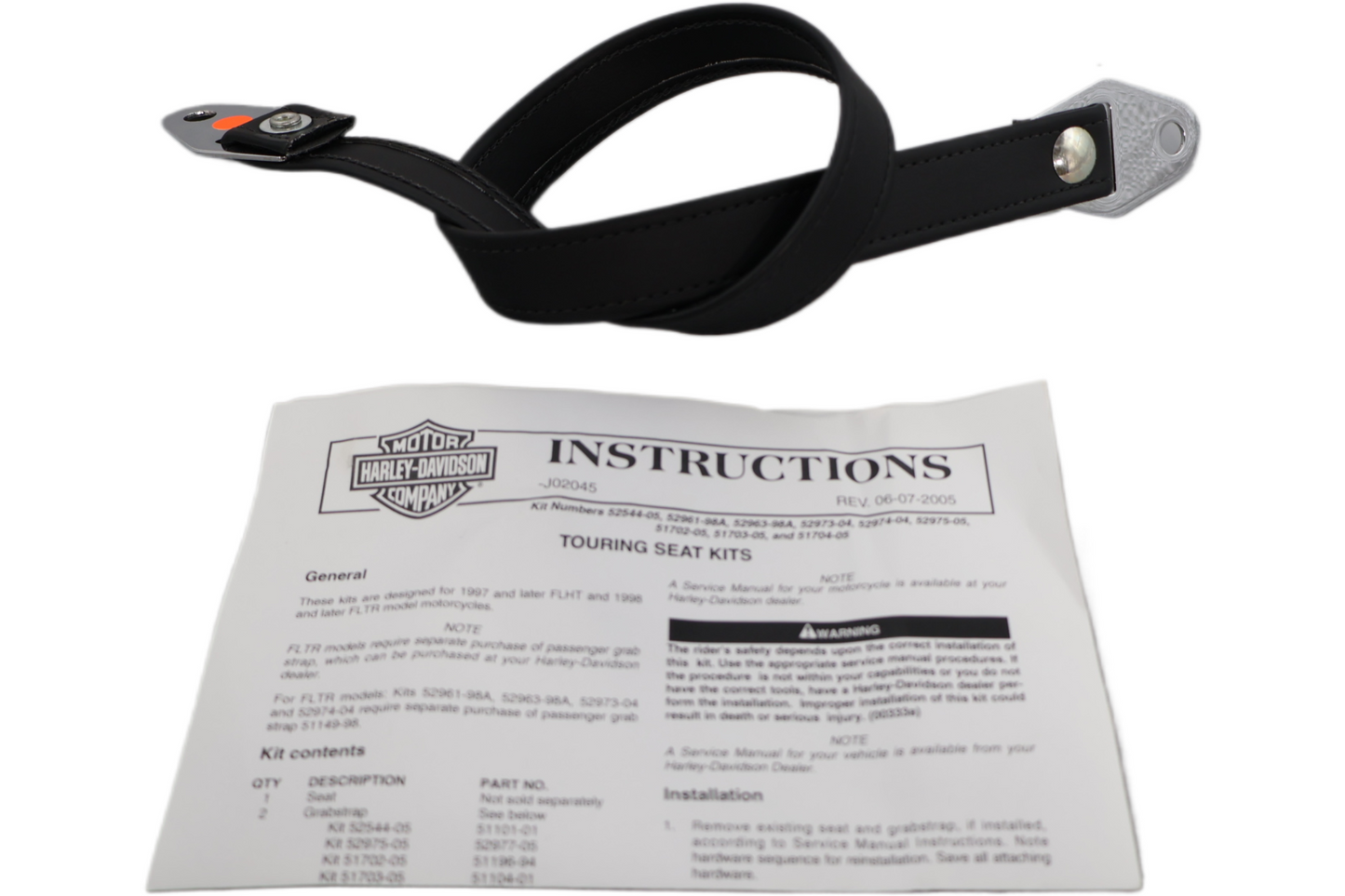 52544-05A NEW OEM 1997-2007 HARLEY-DAVIDSON TOURING COMFORT STITCH REACH SEAT