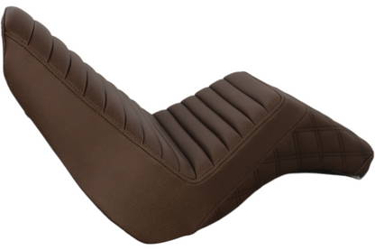 818-27-176BR NEW SADDLEMEN STEP UP BROWN SEAT FITS 2018-2025 HARLEY FLFB/S FXBR