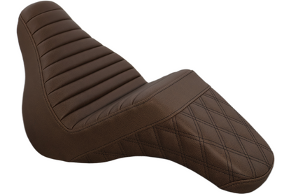 818-27-176BR NEW SADDLEMEN STEP UP BROWN SEAT FITS 2018-2025 HARLEY FLFB/S FXBR