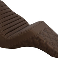 818-27-176BR NEW SADDLEMEN STEP UP BROWN SEAT FITS 2018-2025 HARLEY FLFB/S FXBR