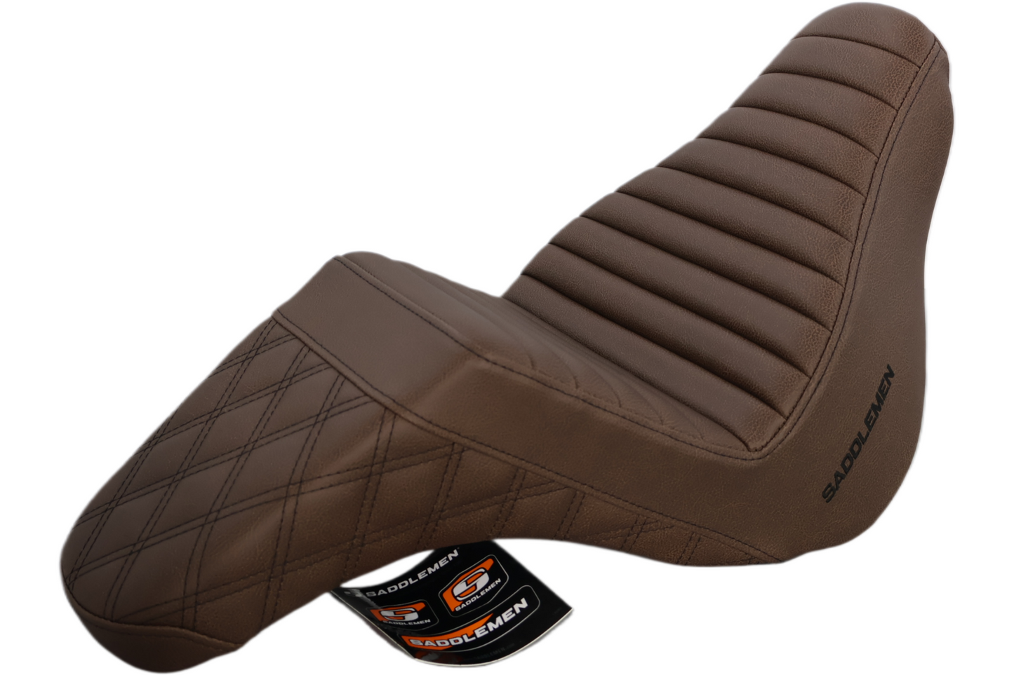818-27-176BR NEW SADDLEMEN STEP UP BROWN SEAT FITS 2018-2025 HARLEY FLFB/S FXBR