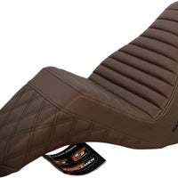 818-27-176BR NEW SADDLEMEN STEP UP BROWN SEAT FITS 2018-2025 HARLEY FLFB/S FXBR