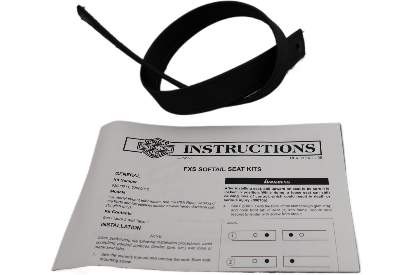 52000012 NEW OEM 2011-2017 HARLEY-DAVIDSON SOFTAIL SLIM BLACKLINE REACH SEAT FLS