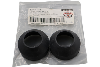 45404-75T NEW OEM 1975-1987 HARLEY-DAVIDSON SPORTSTER XL FORK DUST SEAL BOOTS