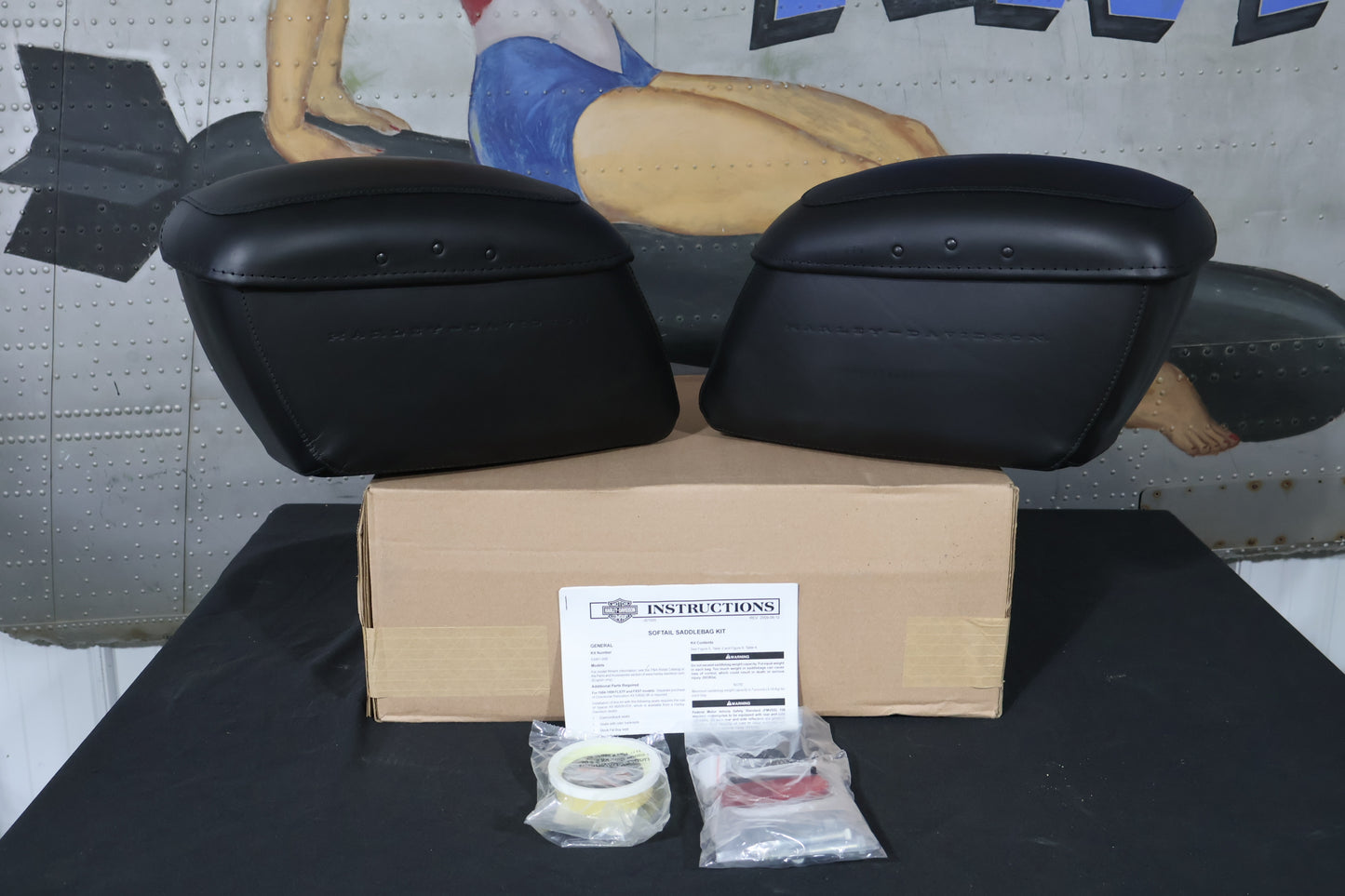 53061-00B NEW OEM 2000-2017 HARLEY-DAVIDSON SOFTAIL RIGID LOCKING SADDLEBAG KIT