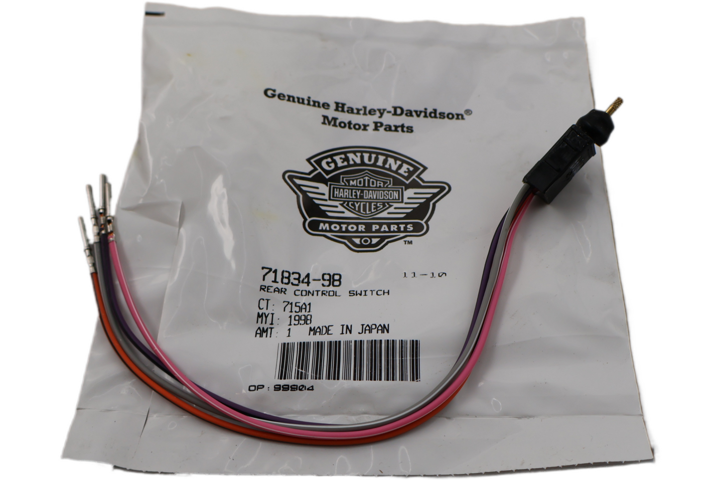 71834-98 NEW OEM 1998-2013 HARLEY-DAVIDSON TOURING REAR VOLUME SWITCH CONTROL