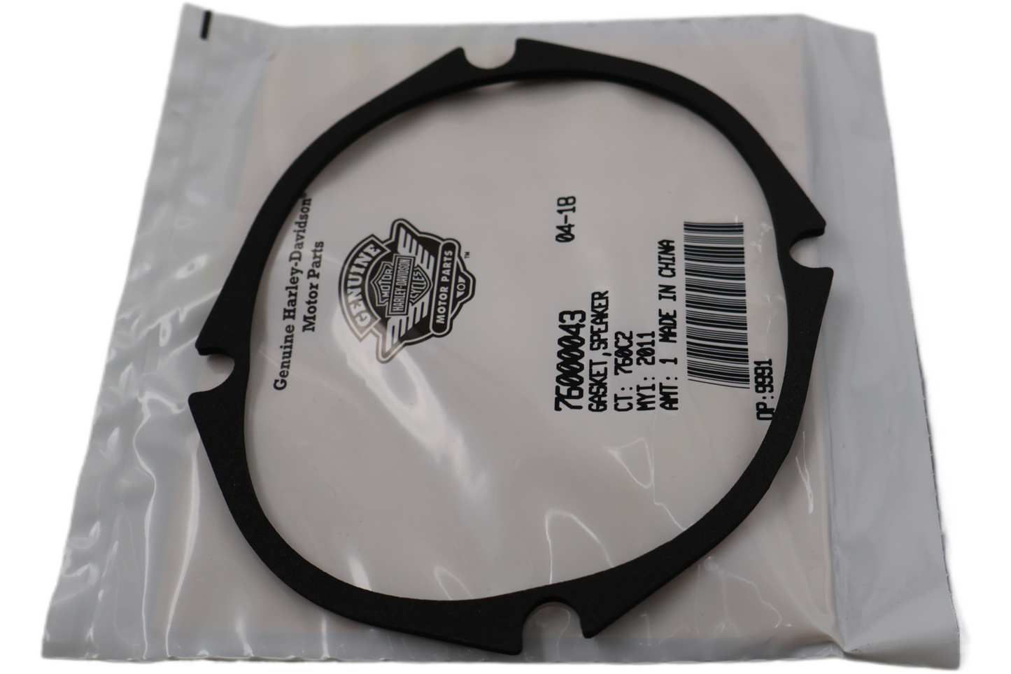 76000043 NEW OEM 2012-2013 HARLEY-DAVIDSON FLHTCUSE7/8 SPEAKER GASKET