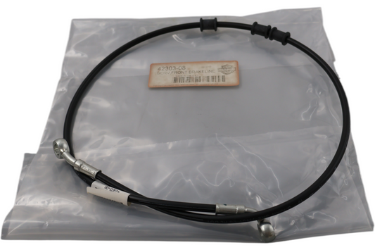 42303-08 NEW OEM 2008-2011 HARLEY-DAVIDSON SOFTAIL FRONT BRAKE LINE BRAIDED STAINLESS