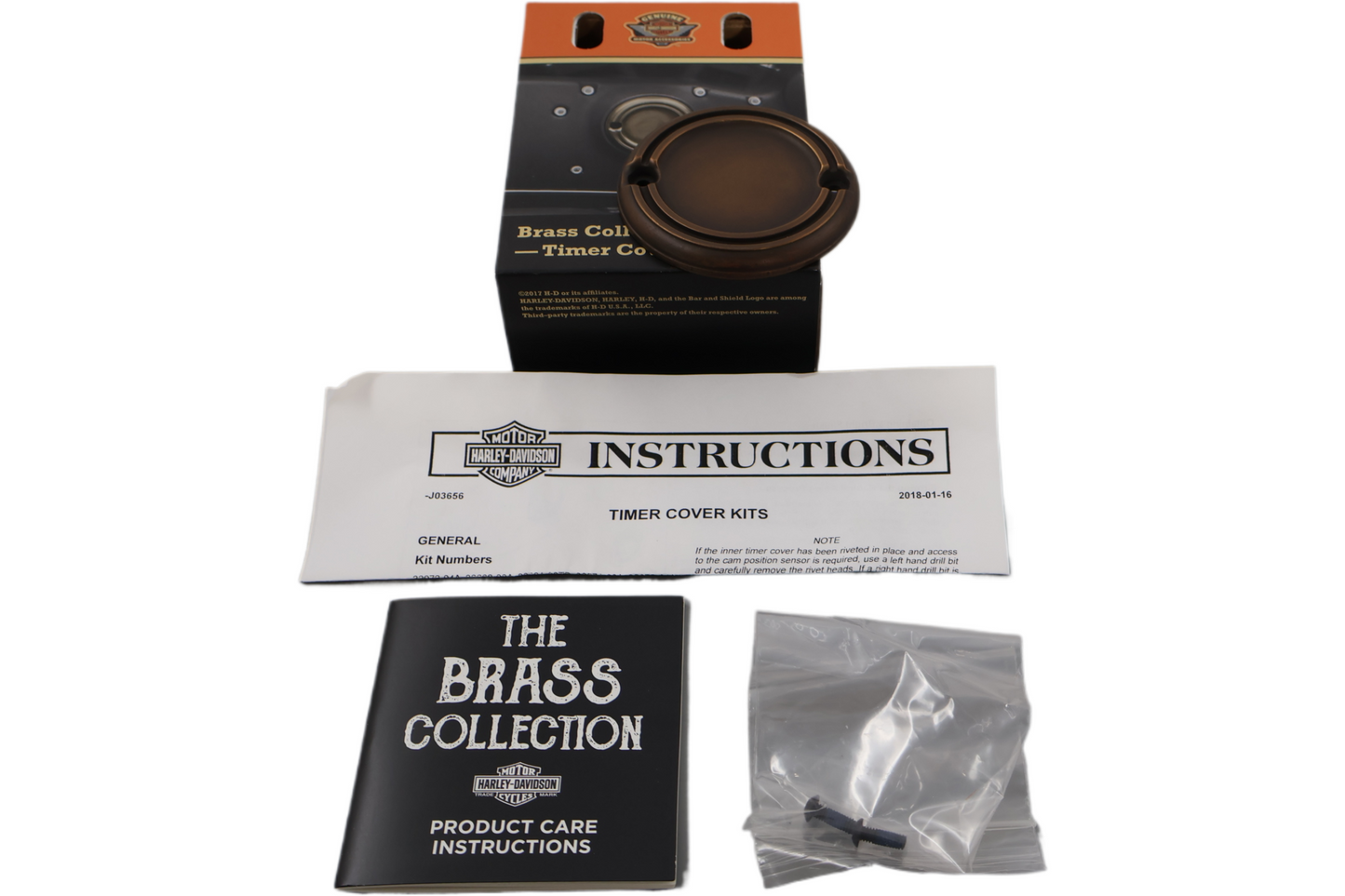 25600059 NEW OEM 2004 AND NEWER HARLEY-DAVIDSON SPORTSTER XL BRASS TIMER COVER