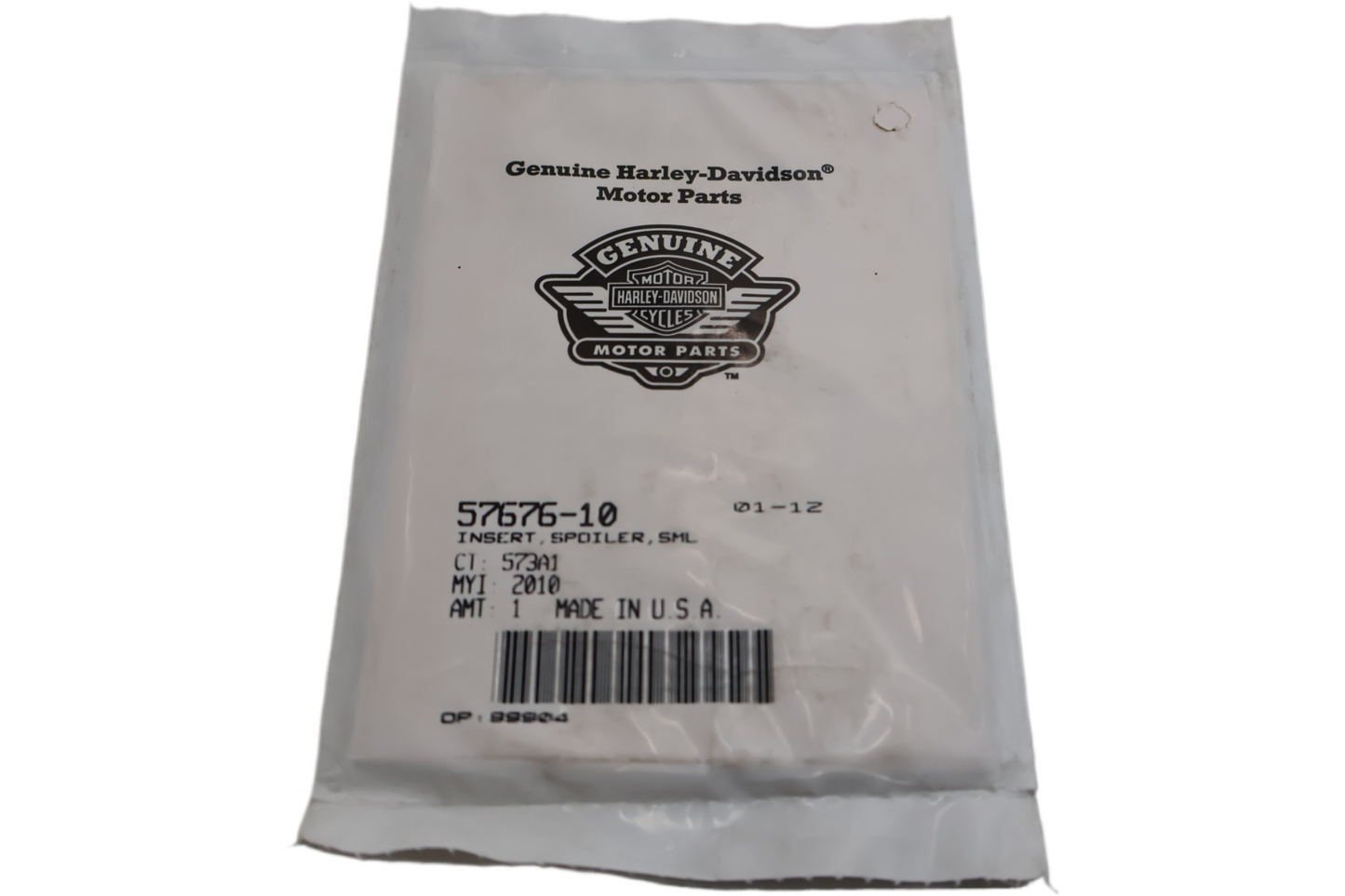 57676-10 NEW OEM 2010 HARLEY-DAVIDSON FXDFSE2 CVO FATBOB SPOILER INSERT