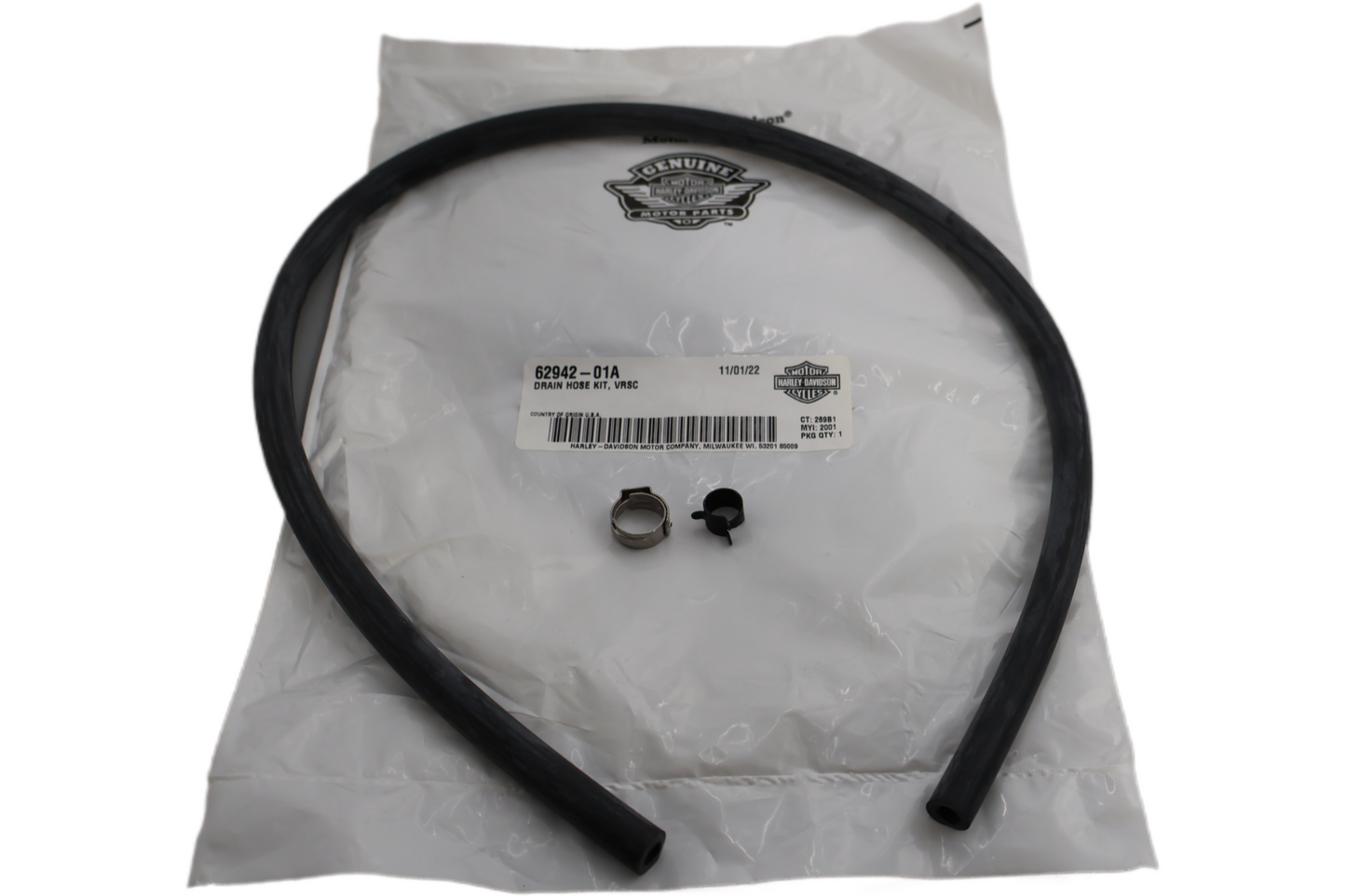 62942-01A NEW OEM 2002-2007 HARLEY-DAVIDSON VRSC VROD RADIATOR HOSE
