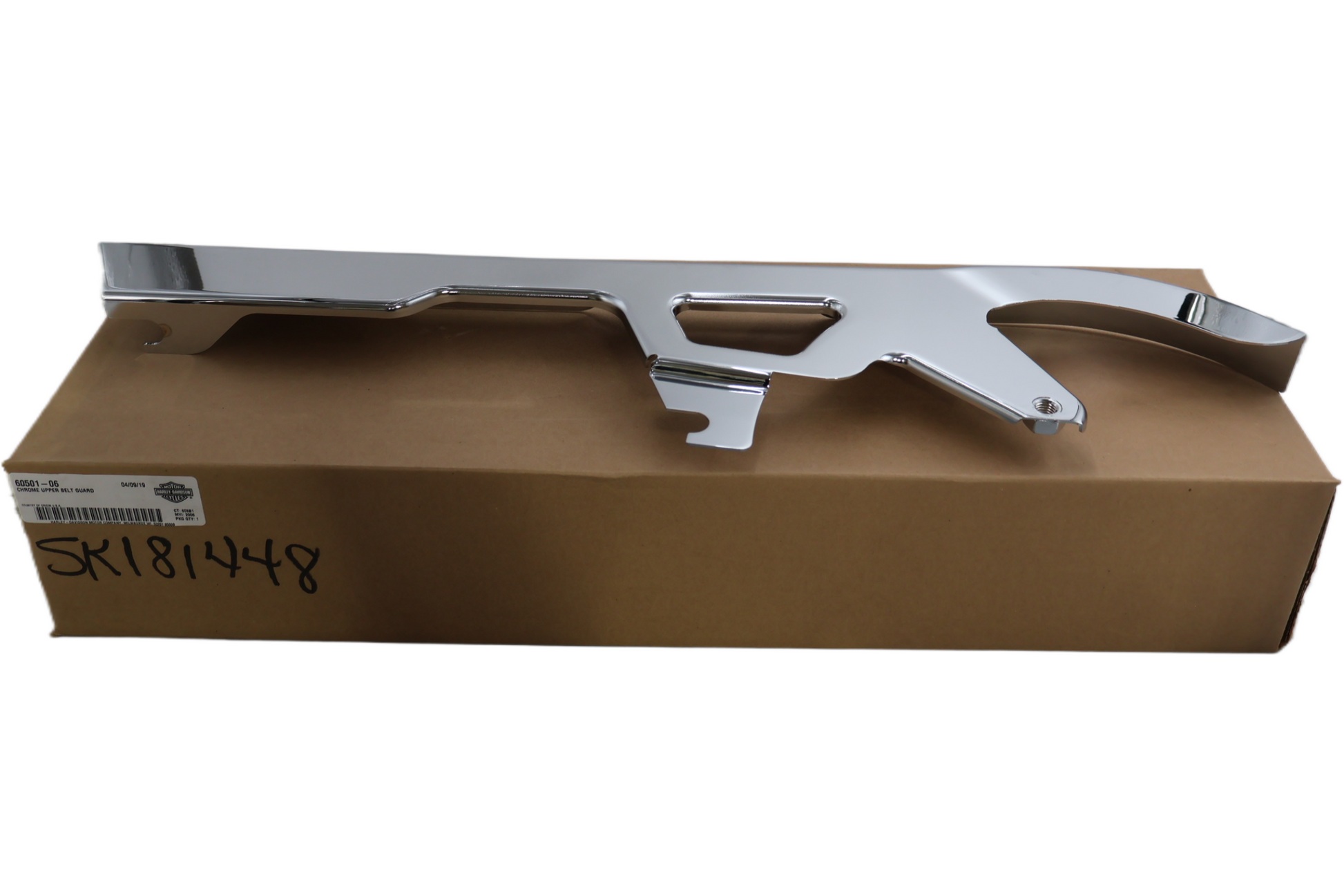 60501-06 NEW OEM 2006 HARLEY-DAVIDSON VRSCSE2 VROD CHROME UPPER BELT GUARD