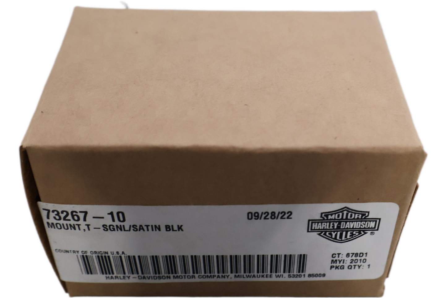 73267-10 NEW OEM 2010-2015 HARLEY-DAVIDSON SPORTSTER XL FRONT TURN SIGNAL MOUNT