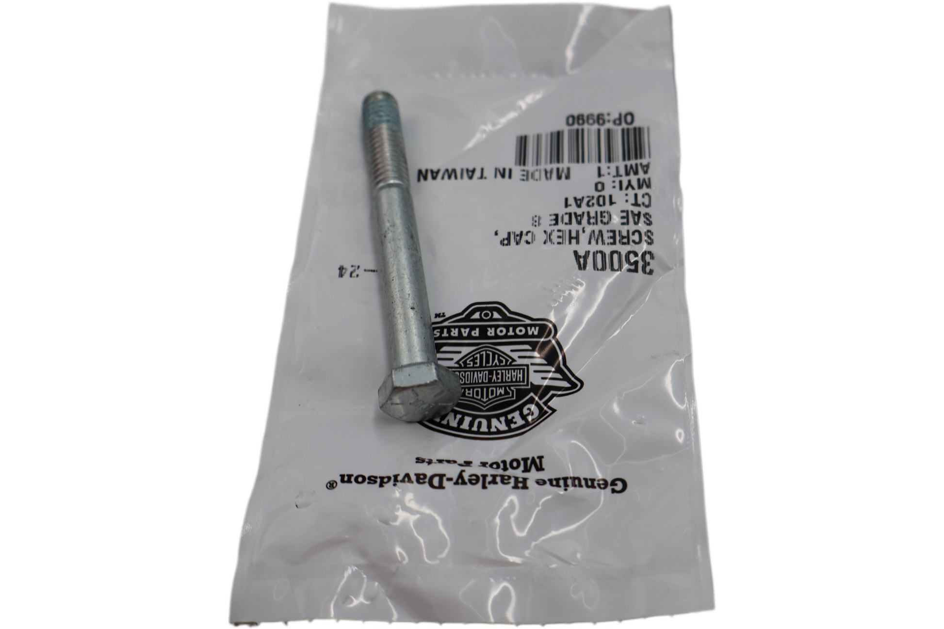 3500A NEW OEM HARLEY-DAVIDSON SCREW HEX HEAD 5/16"-18 X 2-3/4" W/LOCKPATCH