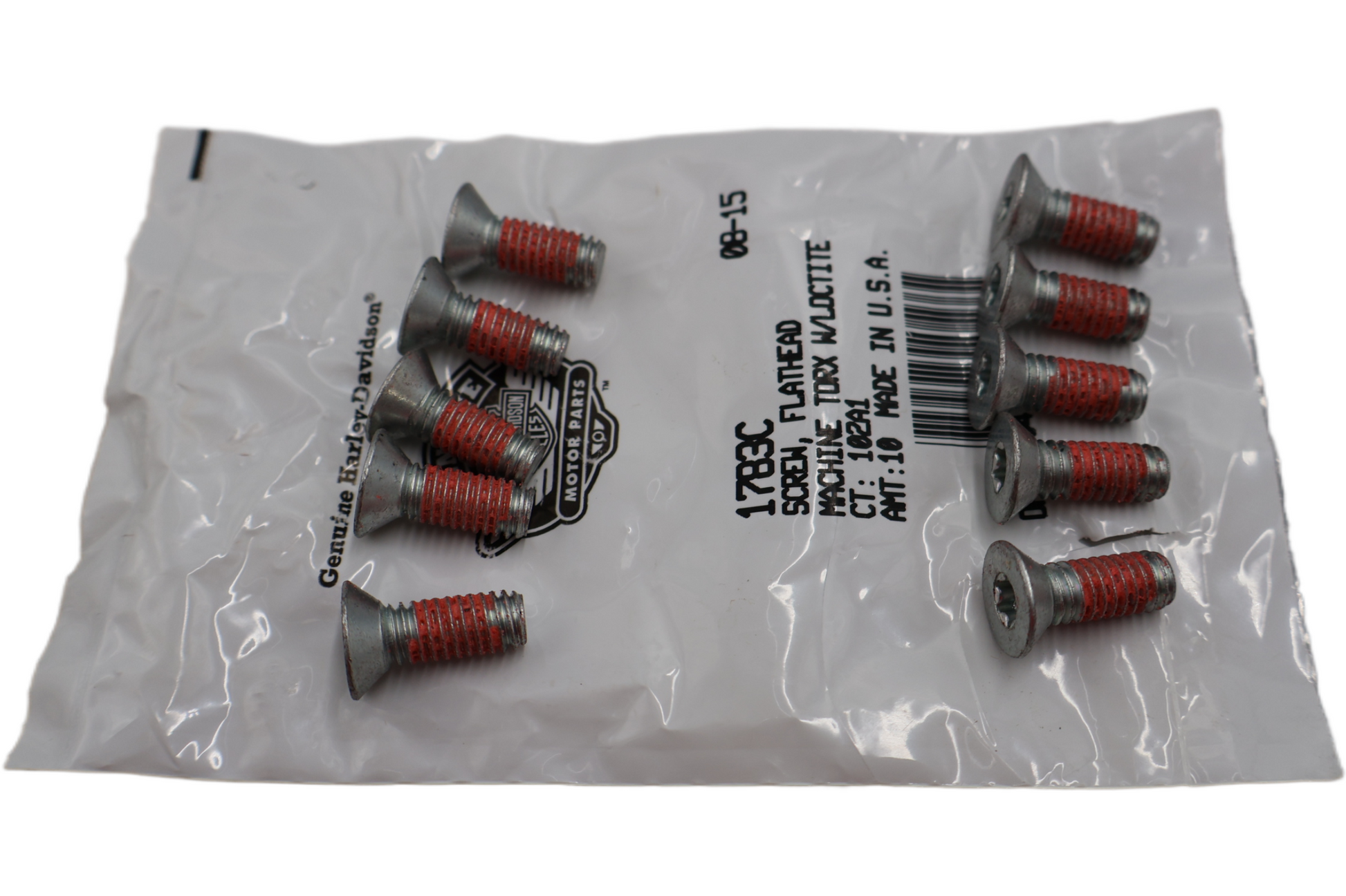1783C NEW OEM HARLEY-DAVIDSON MACHINED SCREW FLATHEAD TORX W/LOCTITE 5/16"-18 x 7/8"