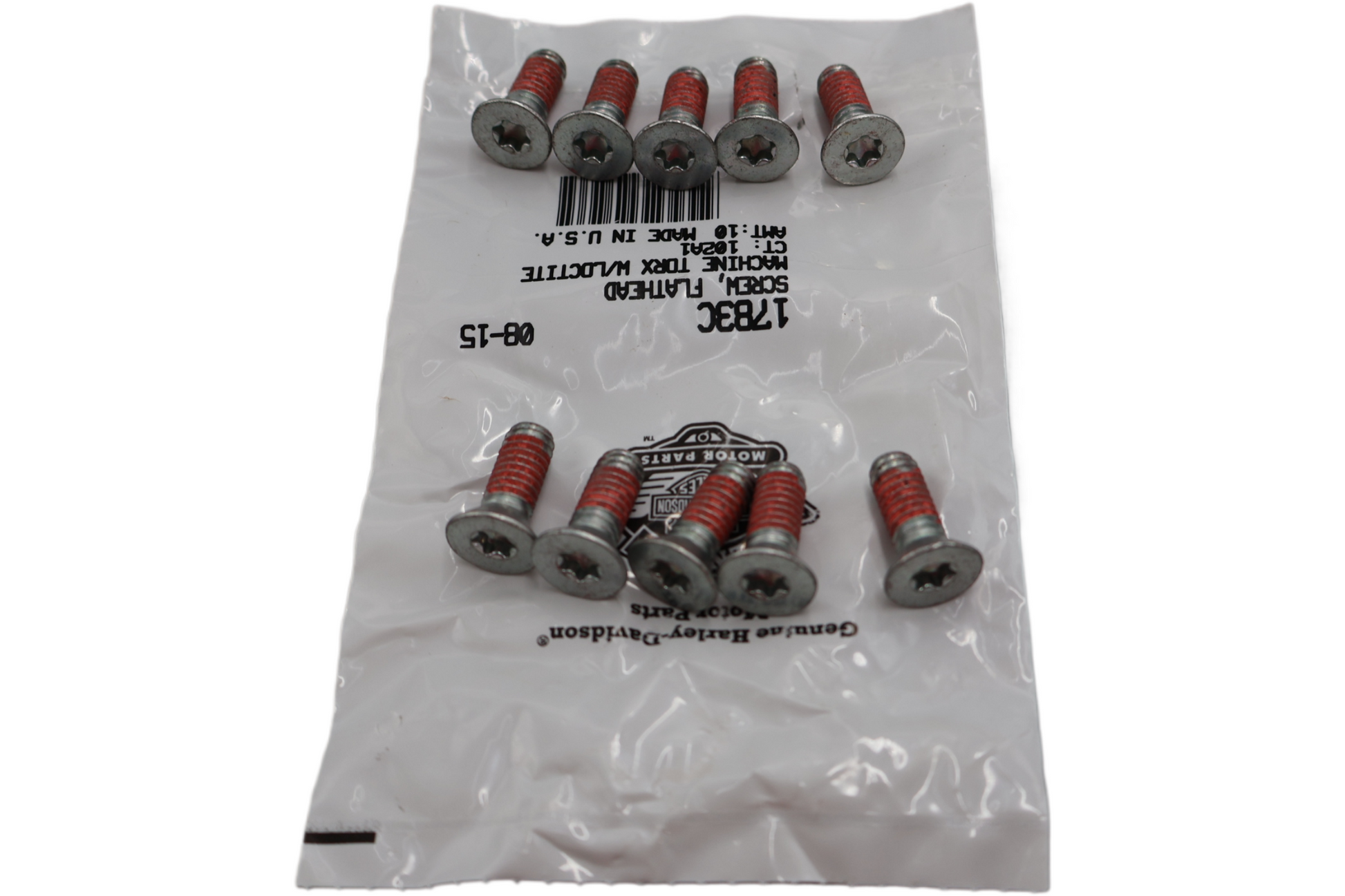 1783C NEW OEM HARLEY-DAVIDSON MACHINED SCREW FLATHEAD TORX W/LOCTITE 5/16"-18 x 7/8"