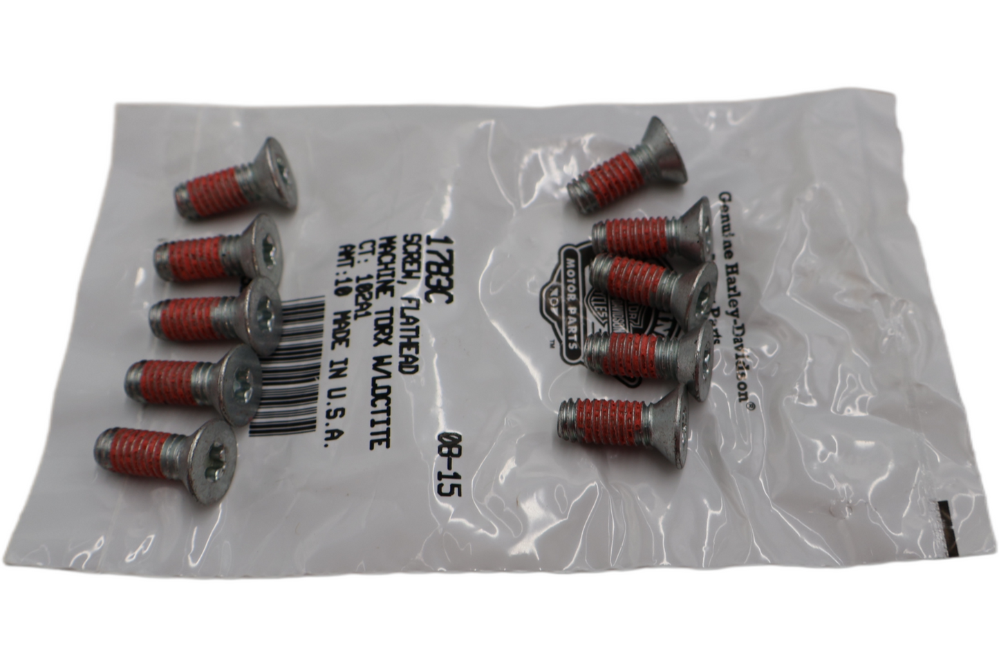 1783C NEW OEM HARLEY-DAVIDSON MACHINED SCREW FLATHEAD TORX W/LOCTITE 5/16"-18 x 7/8"