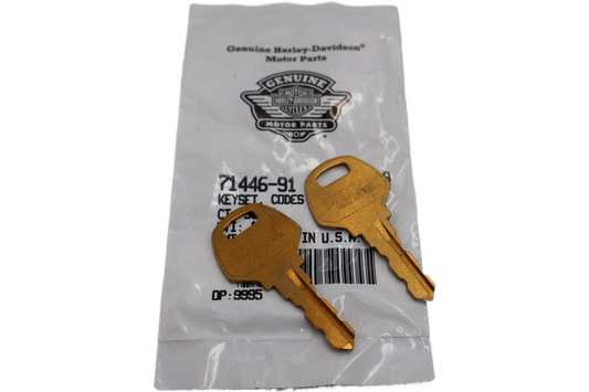 71446-91 NEW OEM HARLEY-DAVIDSON SPORTSTER FXR KEYSET CODES 0092 KEYS