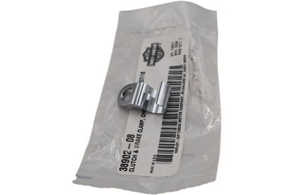 38902-08 NEW OEM 2008-2015 HARLEY-DAVIDSON SOFTAIL CLUTCH/BRAKE LINE CLAMP
