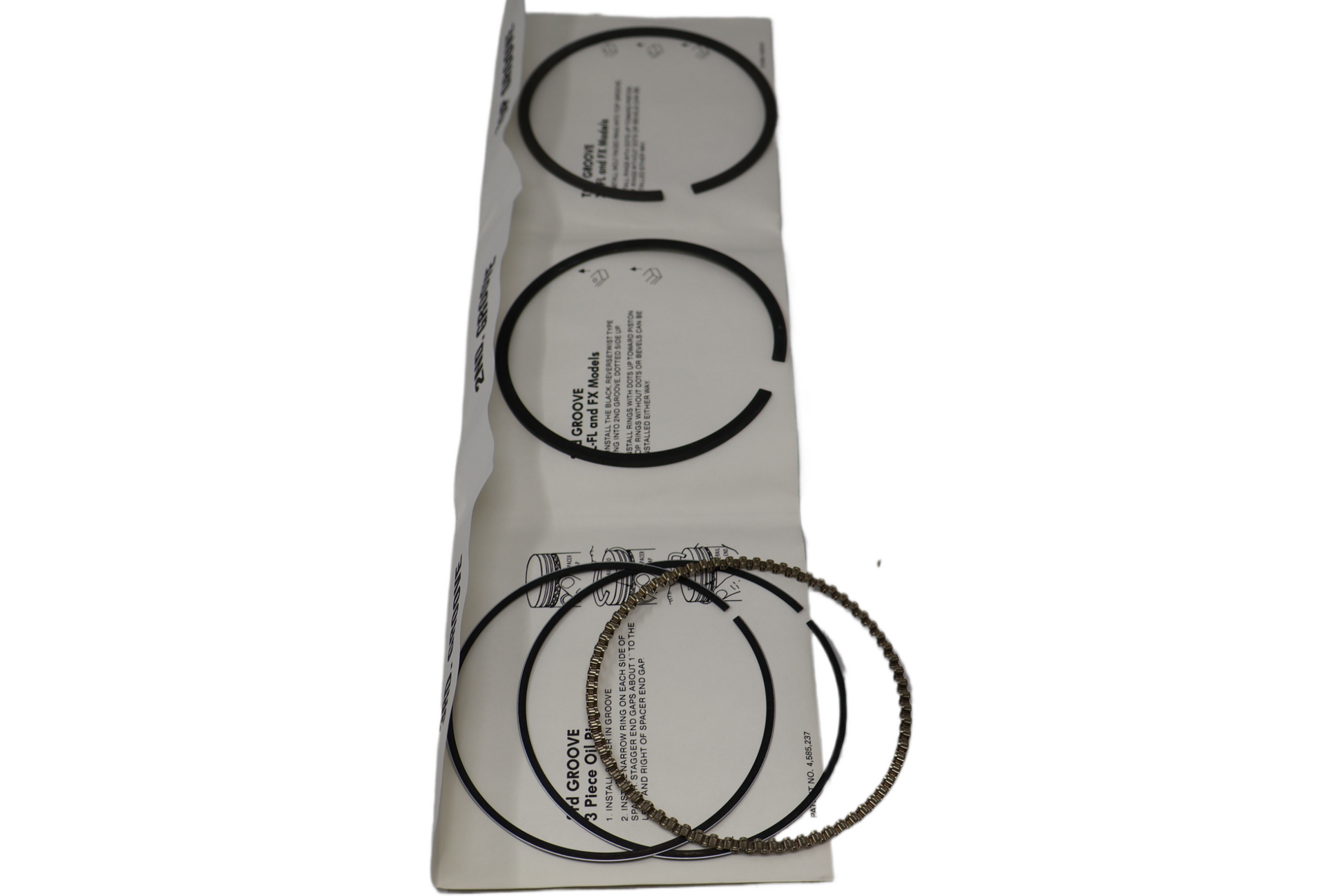 21938-99 NEW OEM 1999-2006 HARLEY-DAVIDSON TWIN CAM PISTON RING KTI +.010"