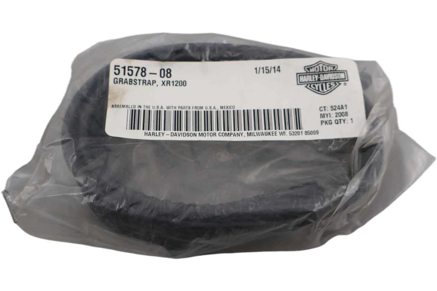 51578-08 NEW OEM HARLEY-DAVIDSON SPORTSTER XR1200 SEAT GRAB STRAP