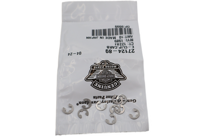 27124-89 NEW OEM 1984-2006  HARLEY-DAVIDSON CARBURATOR E-CLIP 10-PACK