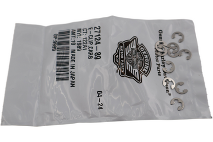 27124-89 NEW OEM 1984-2006  HARLEY-DAVIDSON CARBURATOR E-CLIP 10-PACK