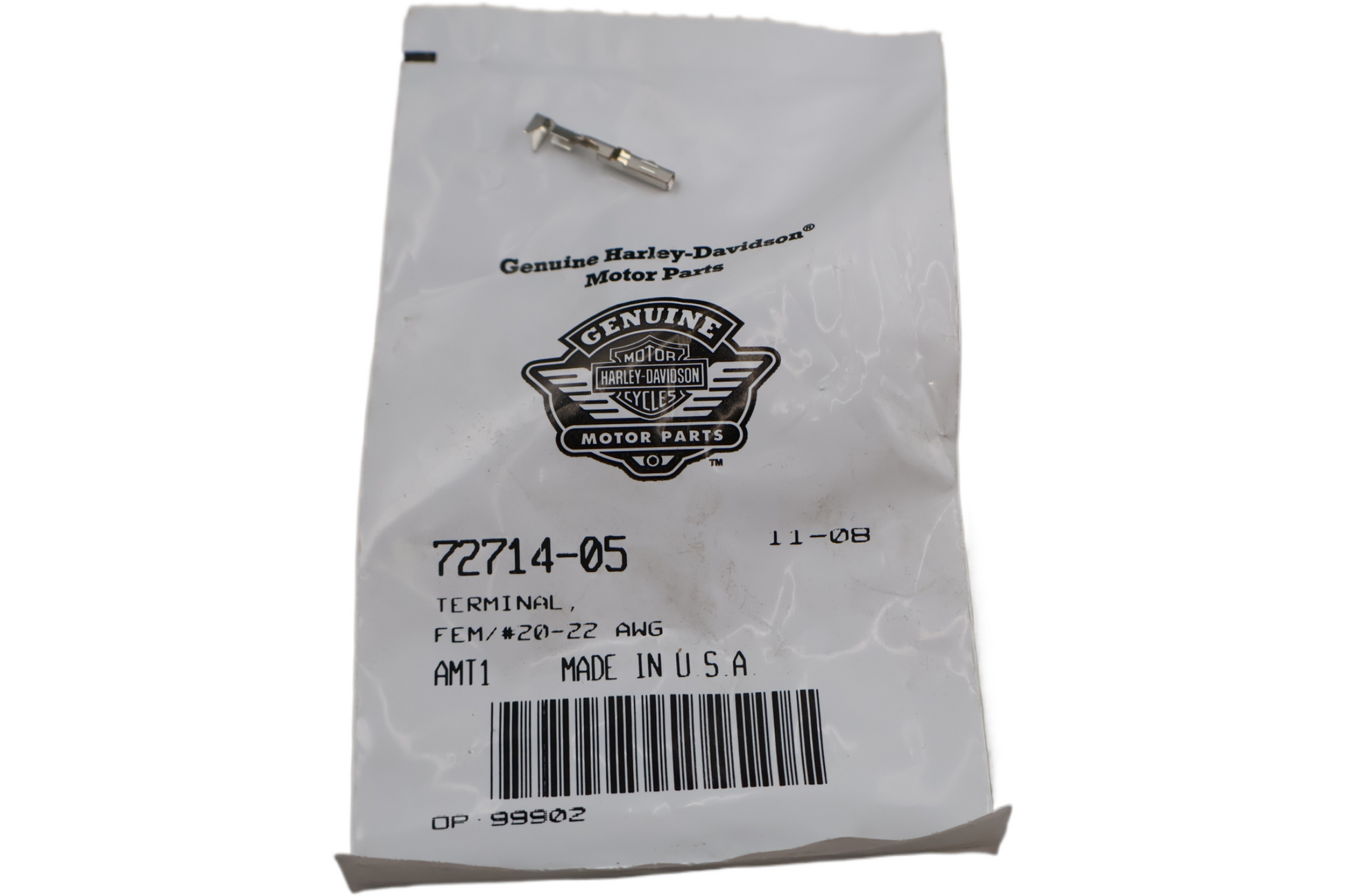 72714-05 NEW OEM 2005-2007 HARLEY-DAVIDSON FLHP FLHTP TERMINAL FEM/#20-22 AWG