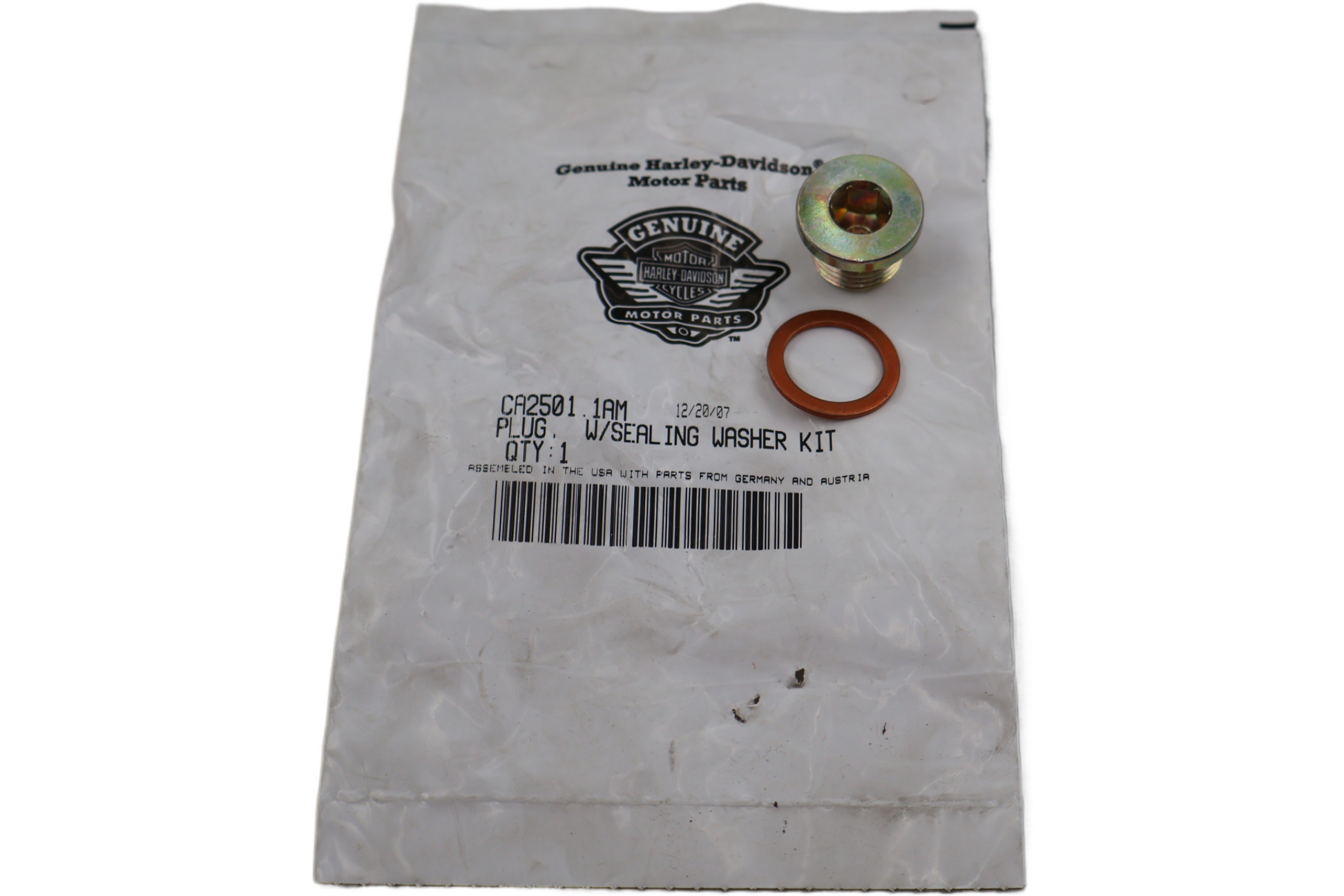 CA2501.1AM NEW OEM 2009-2010 BUELL 1125R/CR KIT PLUG W/SEALING WASHER