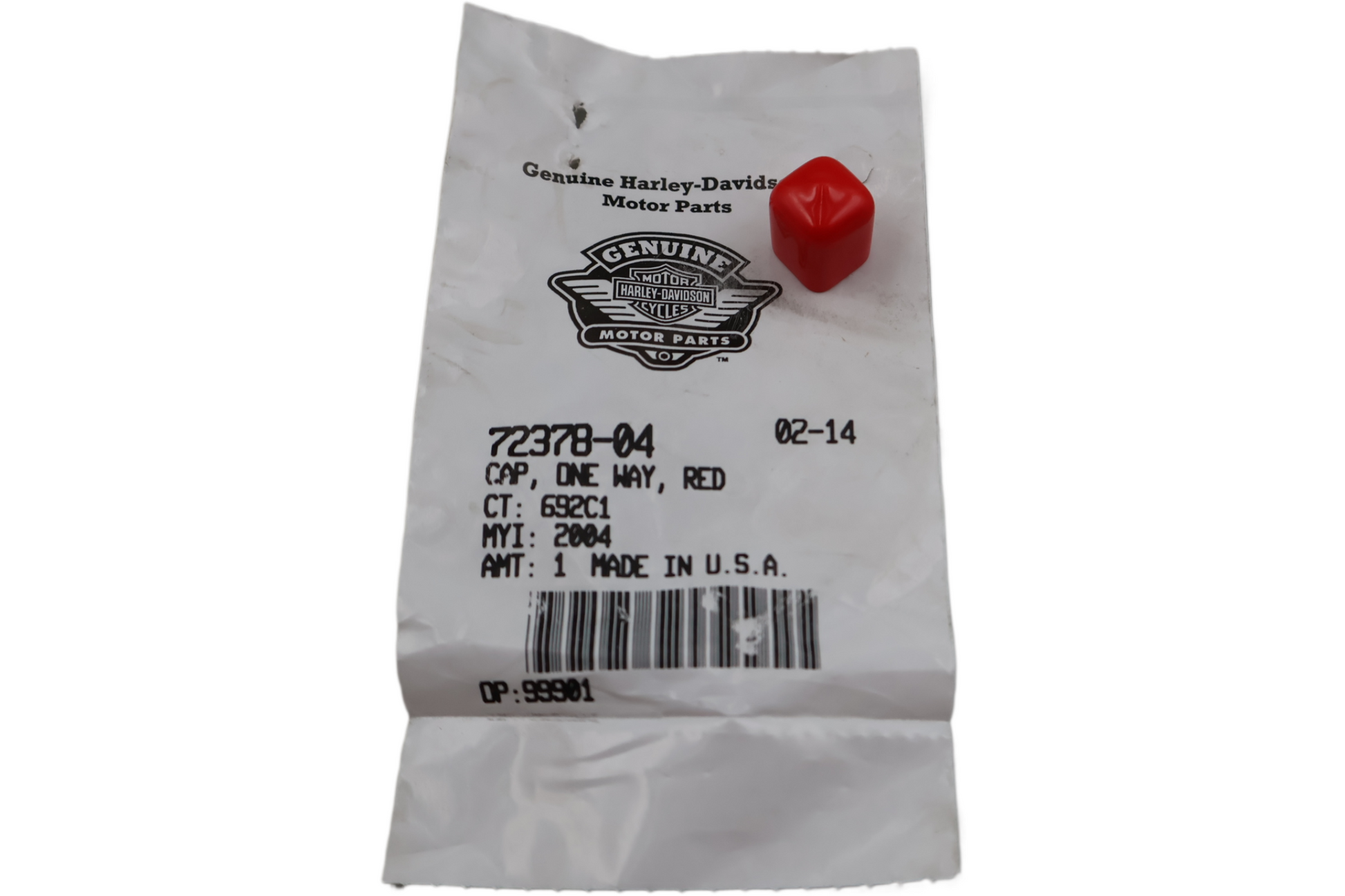 72378-04 NEW OEM 2010-2013 HARLEY-DAVIDSON SPORTSTER XL PROTECT 1-WAY CAP