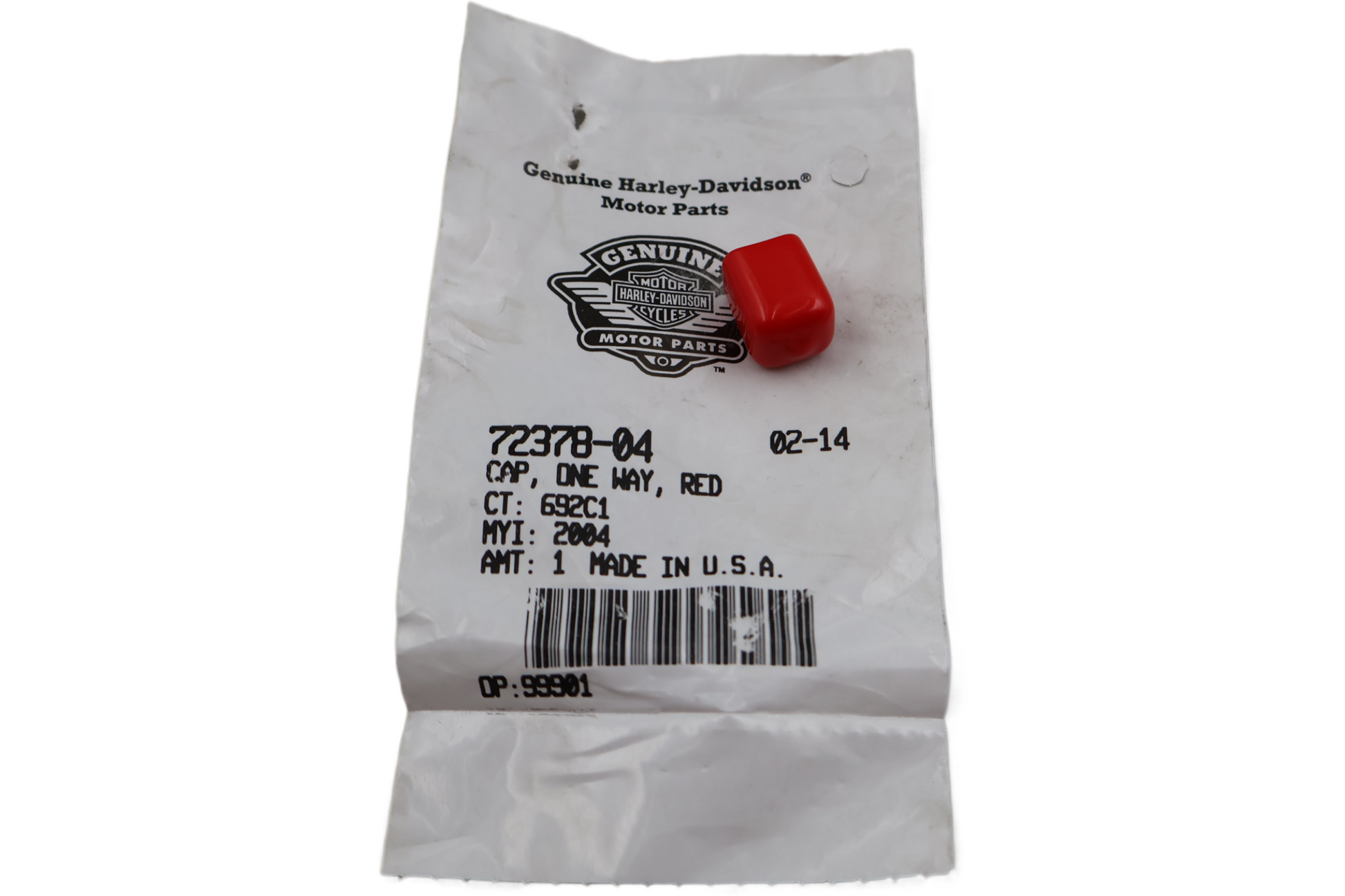 72378-04 NEW OEM 2010-2013 HARLEY-DAVIDSON SPORTSTER XL PROTECT 1-WAY CAP