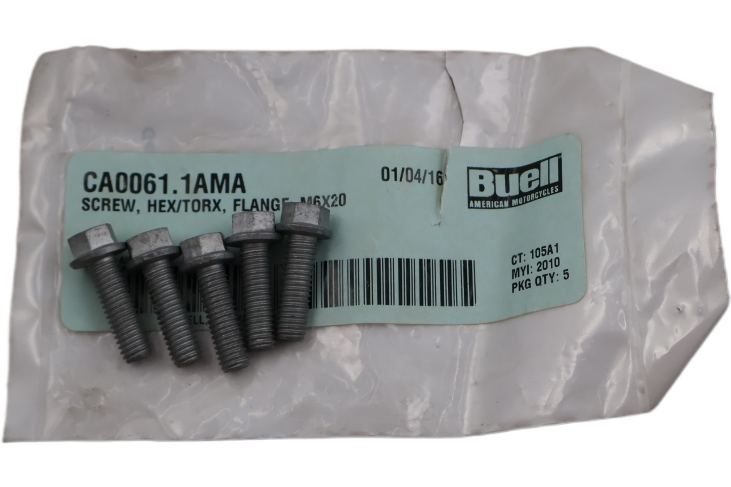 CA0061.1AMA NEW OEM BUELL SCREW HEX/TORX FLANGE M6X20