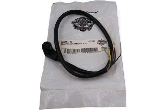 76603-07 NEW OEM HARLEY-DAVIDSON PASSENGER HEADSET CONNECTOR ASSEMBLY