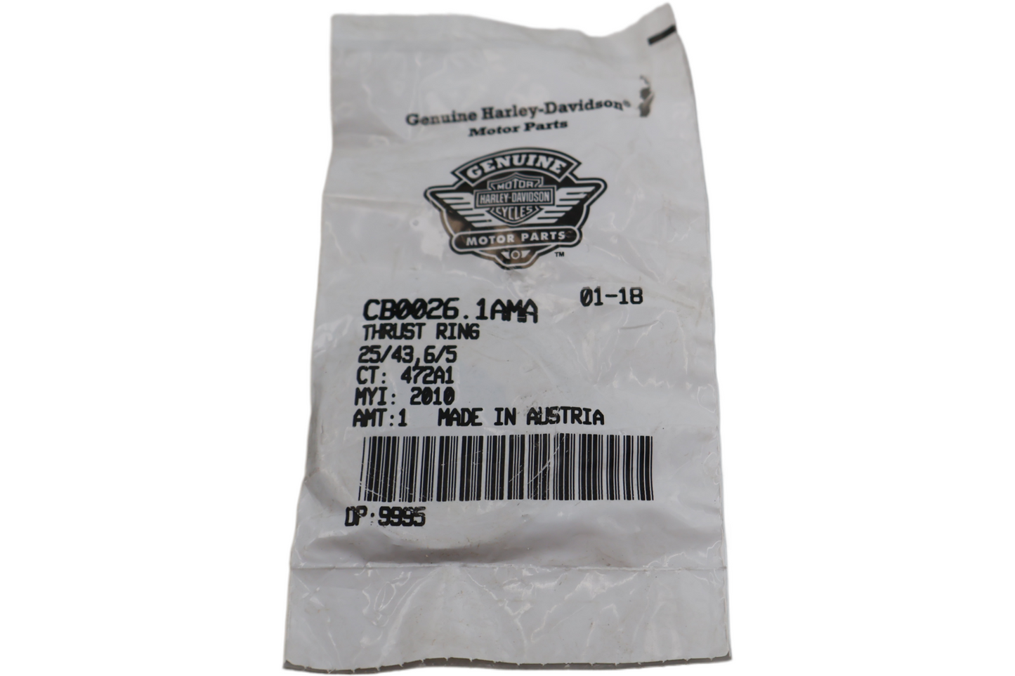 CB0026.1AMA NEW OEM 2009-2010 BUELL 1125R/CR THRUST RING 25/43,6/5