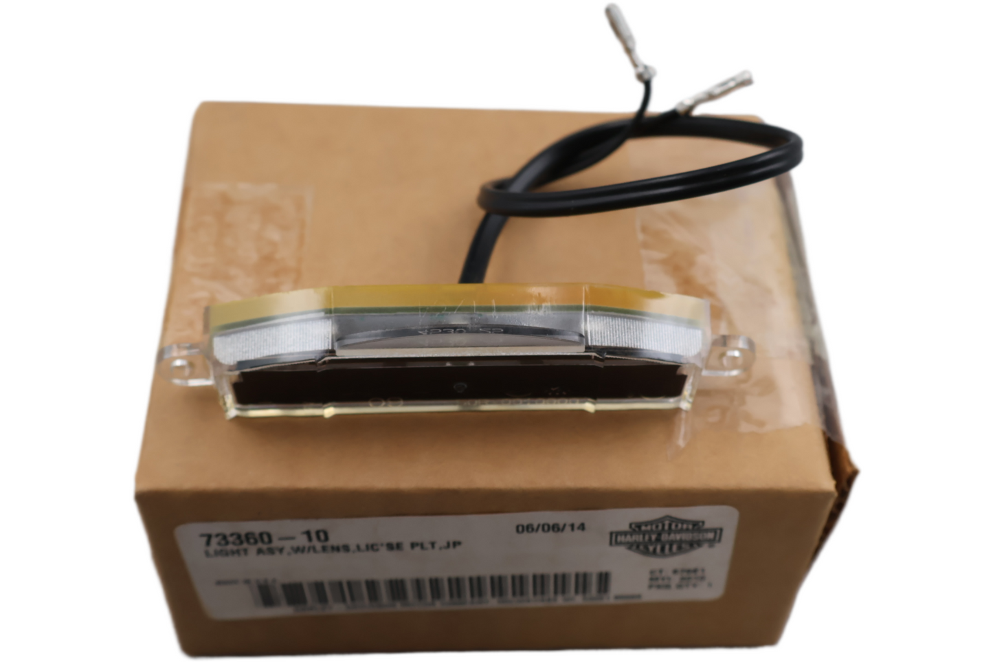 73360-10 NEW OEM 2010-2012 HARLEY-DAVIDSON FLSTSE SOFTAIL CONVERTIBLE LICENSE PLATE LIGHT
