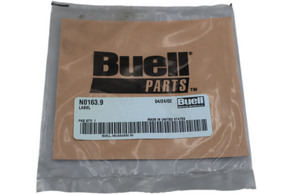N0163.9 NEW OEM BUELL MIRROR DECAL LABEL N0163.9