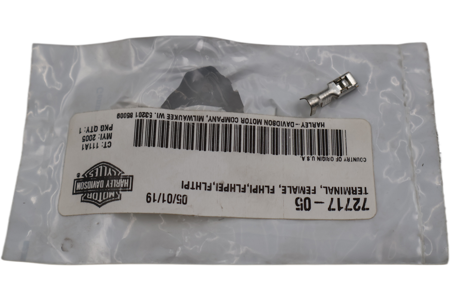 72717-05 NEW OEM 2005-2007 HARLEY-DAVIDSON FLHP FLHTP TERMINAL FEMALE FLHPI FL