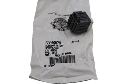 69200678 NEW OEM 2015-2020 HARLEY-DAVIDSON STREET XG500 XG750A HOUSING 16-WAY SOCKET/GRAY