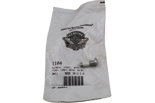 1104 NEW OEM HARLEY-DAVIDSON SCREW BUTTON HEAD TORX LOCK DRI-SEAL 1104