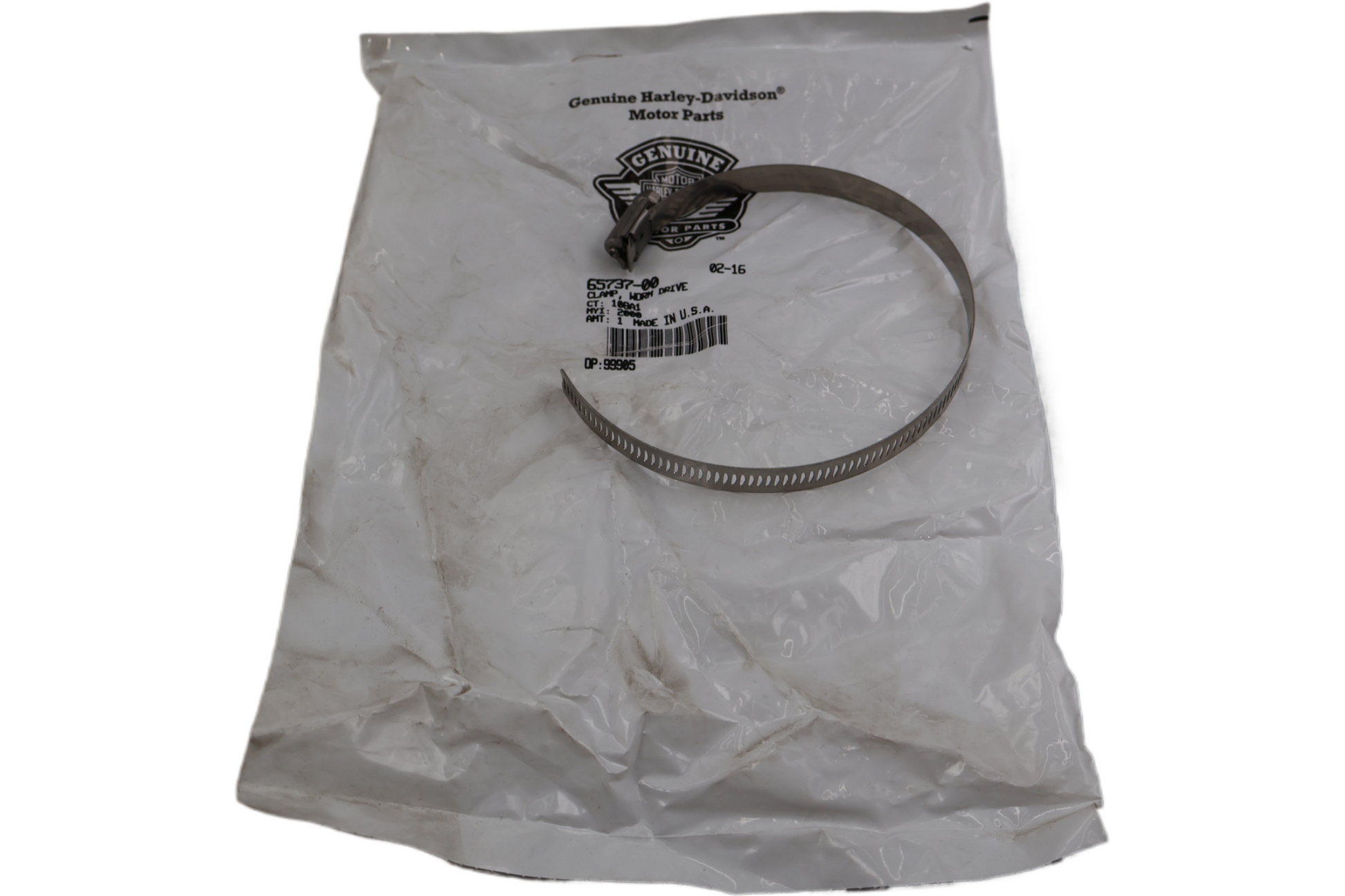 65737-00 NEW OEM 2001-2005 HARLEY-DAVIDSON FLHRSE/2 FLHTCSE/2 WORM DRIVE CLAMP